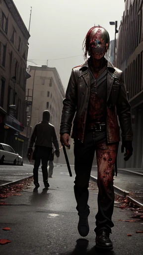 The letter F with blood, Zombies, and guns
