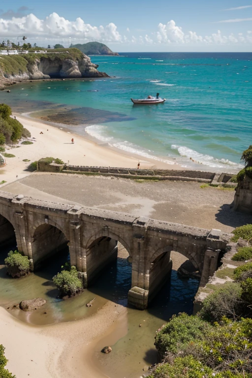 Desembarcaron en la costa de la isla y comenzaron a explorar el exuberante paisaje, encontrando ruinas antiguas y templos cubiertos de enredaderas.