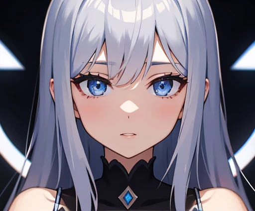 silver hair blue eyes anime Hentai