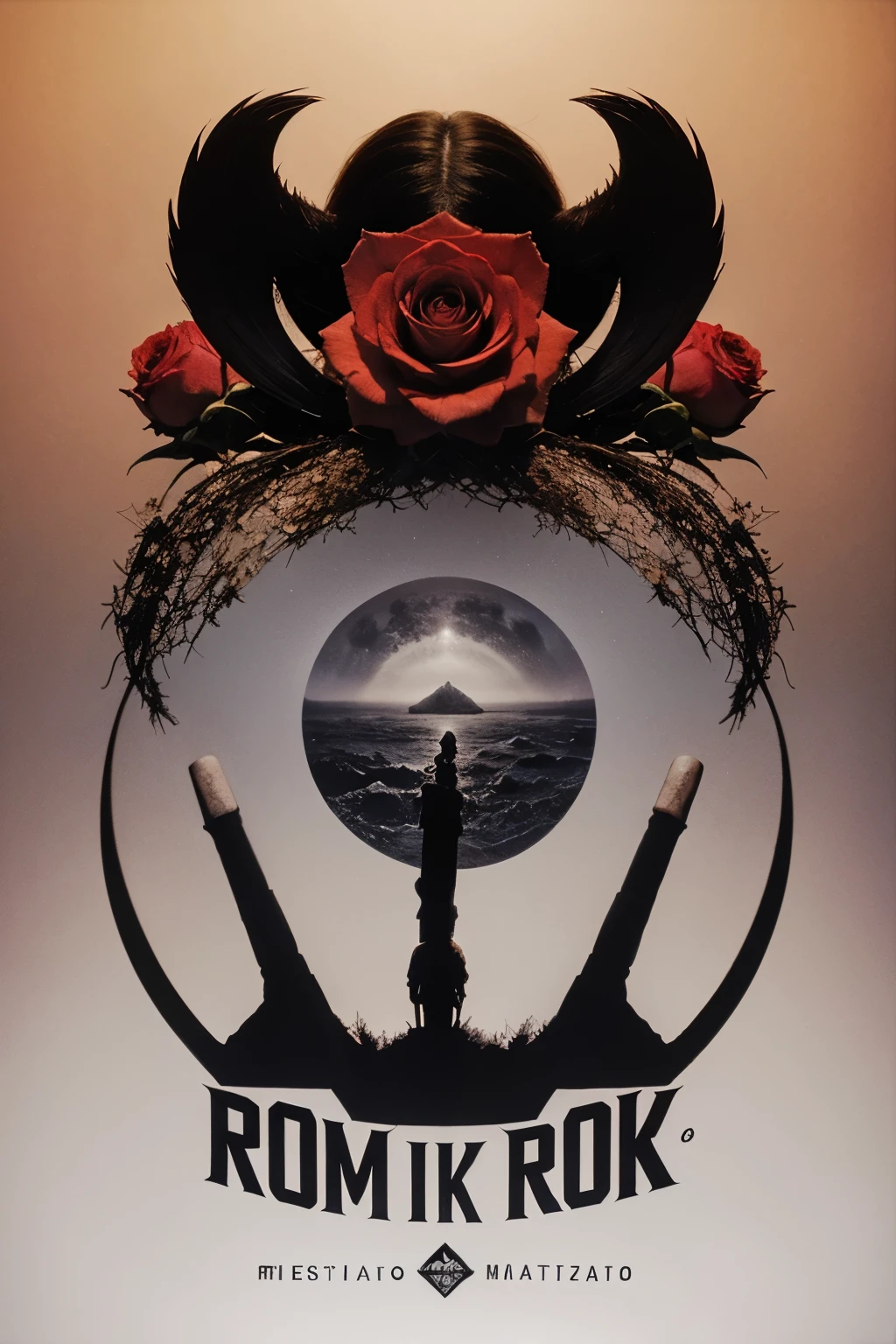 ((Mejor calidad)), ((obra maestra)), (detallado), logo de una banda de rock con el nombre de Arctic Rose