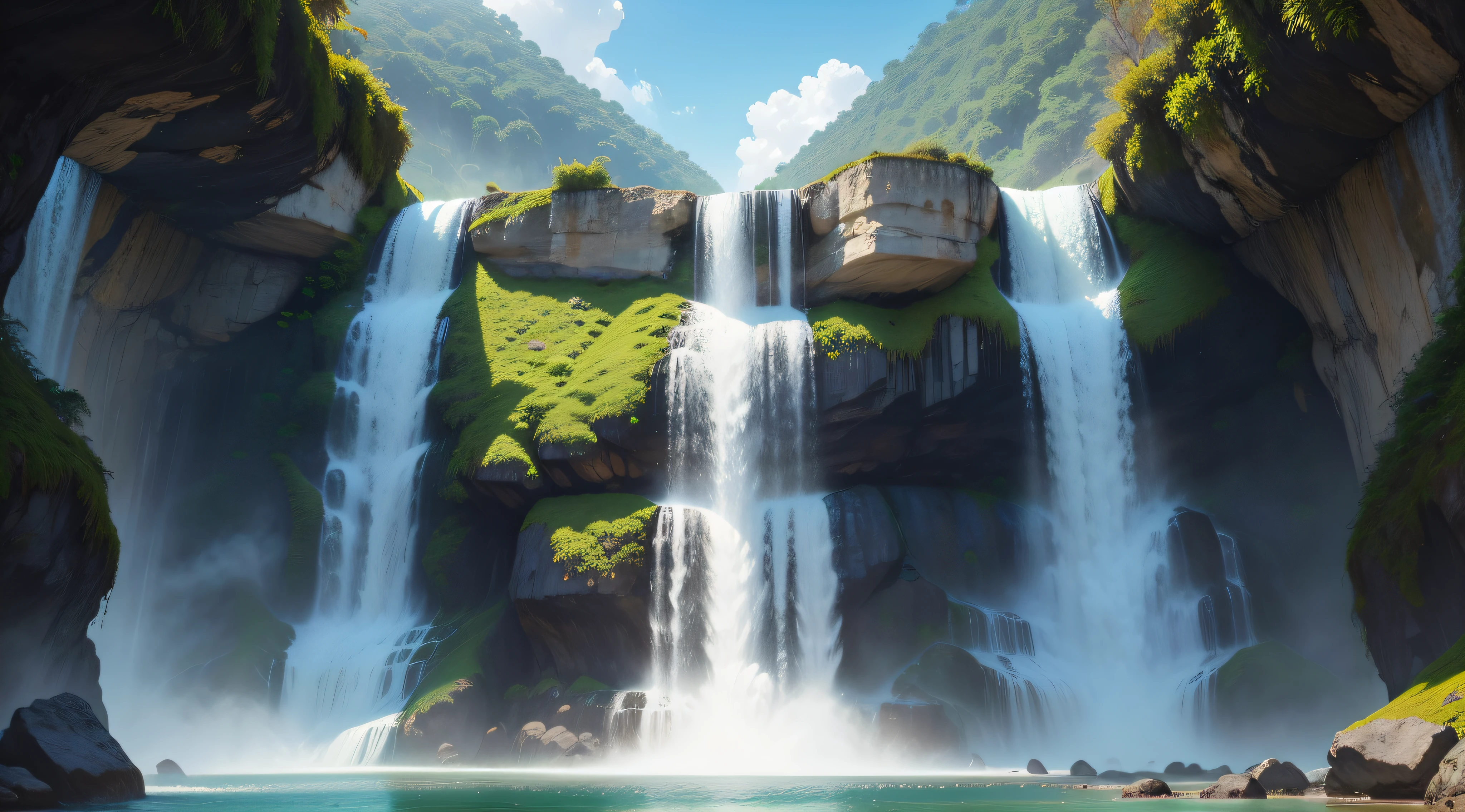 (Detailed Description) (melhor qualidade) Paradisiacal Waterfall.