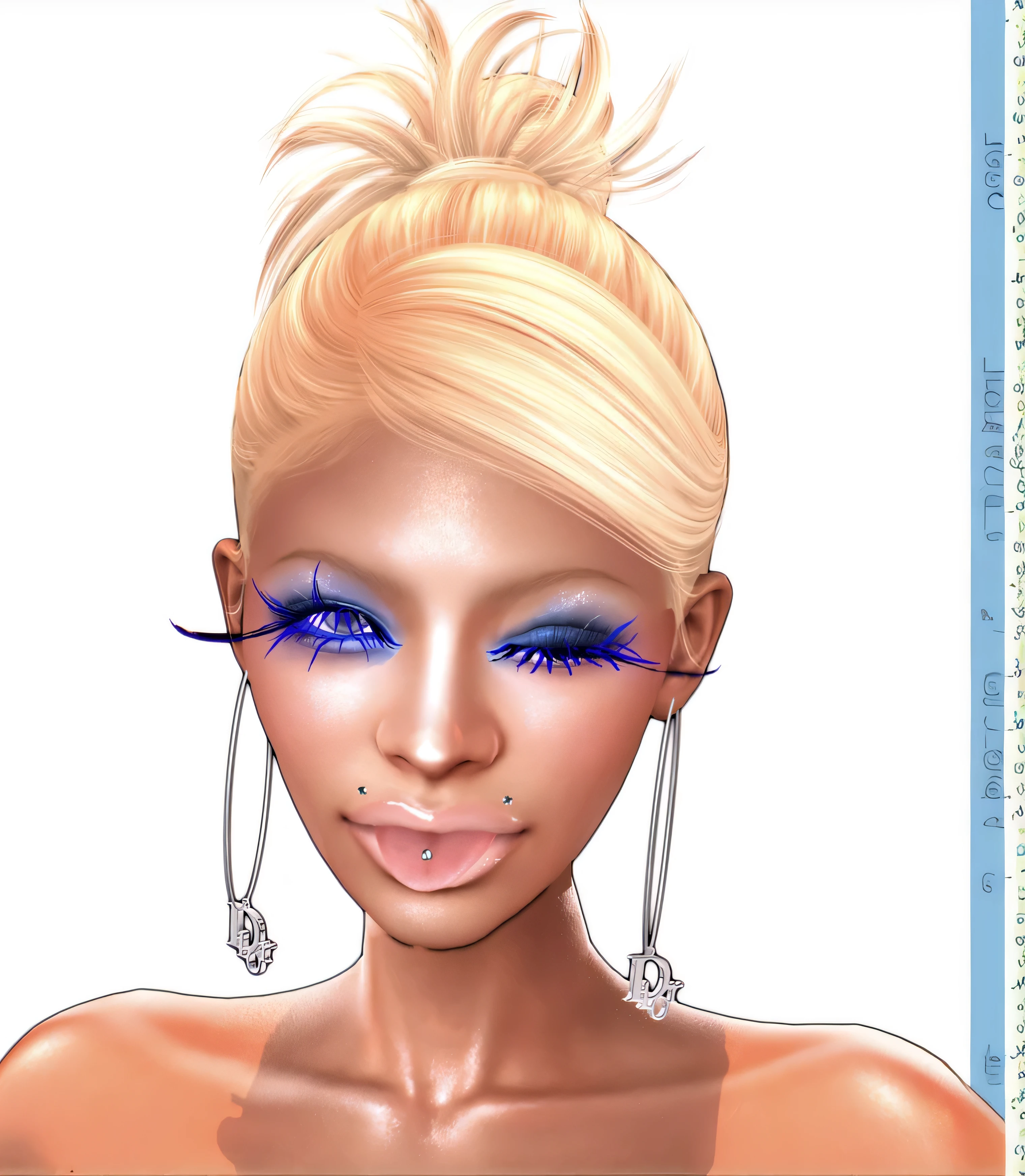 detailed hair and skin