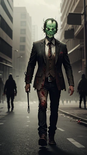 A zombie is walking