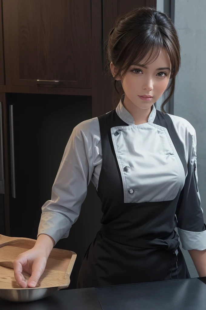 (chef-d'artwork:1.3), (8K, photorealistic, Photo brute, best quality: 1.4), (1fille), beau visage, (realistic face), (cheveux noirs, cheveux longs :1.3), belle coiffure, Realistic eyes, Beautiful detailed eyes, (realistic skin), belle peau, (pull-over), absurdes, attractif, ultra haute résolution, ultra realistic, Very detailed, nombre d'or