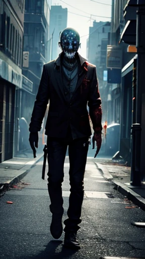A zombie is walking
