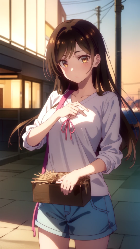 mizuharachizuru, Chizuru Ichinose, long hair, bangs, brown hair, (brown eyes:1.5),pinkBikini ,beach
break outdoors, city, cityscape, crowd, people々,
break looking at viewer, (cowboy shot:1.5),
break (masterpiece:1.2), highest quality, High resolution, unity 8k wallpaper, (figure:0.8), (detailed and beautiful eyes:1.6), highly detailed face, perfect lighting, Very detailed CG, (perfect hands, perfect anatomy),