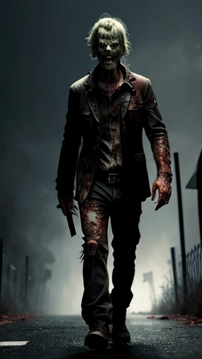 A zombie is walking