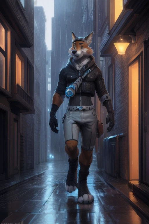 Wendell ), Walking in a dimly lit NY alleyway in the rain at night , (by Homogenousrule, by Wildering, by Foxovh, by Catcouch), 4k,(by totesfleisch8 and,
(( walking in a allyway )),Sharp gaze, hentai , anthro, shortstack, standing, looking  at viewer, background, extremely detailed, 3d render, high quality  digital art, huge thighs , detailed eyes,, good anatomy, good perspective , front towards viewer, by bebebebebe, by sicklyhypnos, by gerkk, by orf, (  by cutesexyrobutts, by darkgem, by zackary911,(  by singafurian, by daftpatriot,, cute, detailed face , face,  face, detailed mouth style, leo alvarez, bara, (soft shading), 4k, hi res, detailed hands, ((detailed face, (detailed eyes:1.0), detailed)), by zackarry911, by zaush, (by personalami:0.5), looking at viewer,  image, navel, full body, one person focus, thick thighs,  Hentai, day, sexy, sensual, detailed, beautiful and detailed  image of an anthropomorphic  ,(highres,:1.2), Smiling happy extremely detailed, photorealistic, 3d render , high quality  digital art,Wendell , Walking in a dimly lit NY alleyway in the rain at night