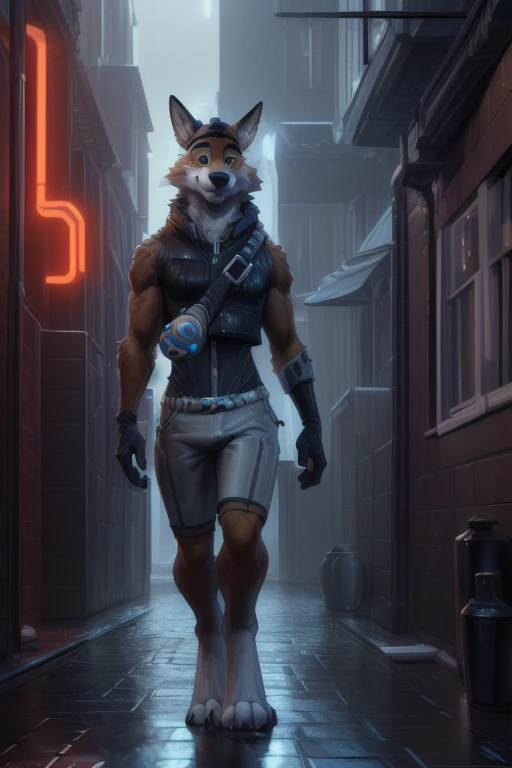 Wendell ), Walking in a dimly lit NY alleyway in the rain at night , (by Homogenousrule, by Wildering, by Foxovh, by Catcouch), 4k,(by totesfleisch8 and,
(( walking in a allyway )),Sharp gaze, hentai , anthro, shortstack, standing, looking  at viewer, background, extremely detailed, 3d render, high quality  digital art, huge thighs , detailed eyes,, good anatomy, good perspective , front towards viewer, by bebebebebe, by sicklyhypnos, by gerkk, by orf, (  by cutesexyrobutts, by darkgem, by zackary911,(  by singafurian, by daftpatriot,, cute, detailed face , face,  face, detailed mouth style, leo alvarez, bara, (soft shading), 4k, hi res, detailed hands, ((detailed face, (detailed eyes:1.0), detailed)), by zackarry911, by zaush, (by personalami:0.5), looking at viewer,  image, navel, full body, one person focus, thick thighs,  Hentai, day, sexy, sensual, detailed, beautiful and detailed  image of an anthropomorphic  ,(highres,:1.2), Smiling happy extremely detailed, photorealistic, 3d render , high quality  digital art,Wendell , Walking in a dimly lit NY alleyway in the rain at night