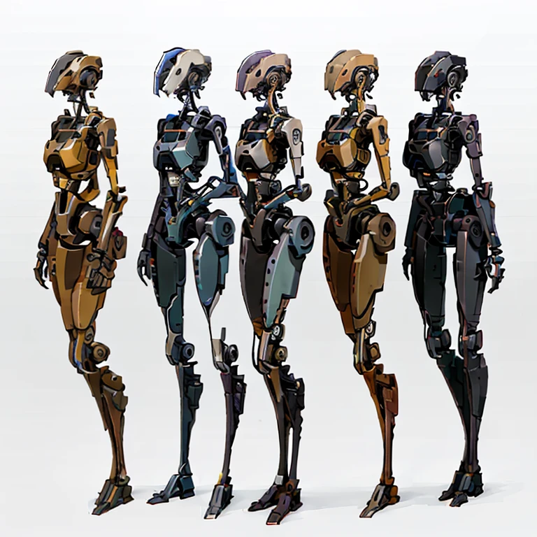 (master piece, high quality),
 (multiple women),
 14,
 All AutoﾊﾞｲA woman transformed into,
 (the face is a human face), 
 (All have colorful internal skeletons from the neck down),
 They all have different hair colours and hairstyles,
 Everyone&#39;s whole body is made of metal and mechanical parts.,
 Everyone is not wearing clothes,
 Everyone&#39;s top is different,
 Everyone has a different bottom shape,
 Everyone&#39;s bottoms and tops are different colors,
 The shape of the bottom and top of each shoe is not the same.,
 All have different leg shapes,
 All of them have suspension legs.,
 All of them have rollers on their ankles.,
 They all have height differences,
 The bodies bear little resemblance to each other,(group selfie), wide angle, soft light,
 whole body mechanics,
 Only the faces of all of them remain human.,
 All standing together, Everyone smiles at the master, Group Selfie, full body shot, Nice long legs, lipstick, cute face, Everyone is showing off their bodies, retina, table top, Accurate, anatomically correct, advanced details, 最high quality, High resolution,
 maintenance shop
