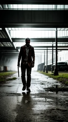 A zombie is walking