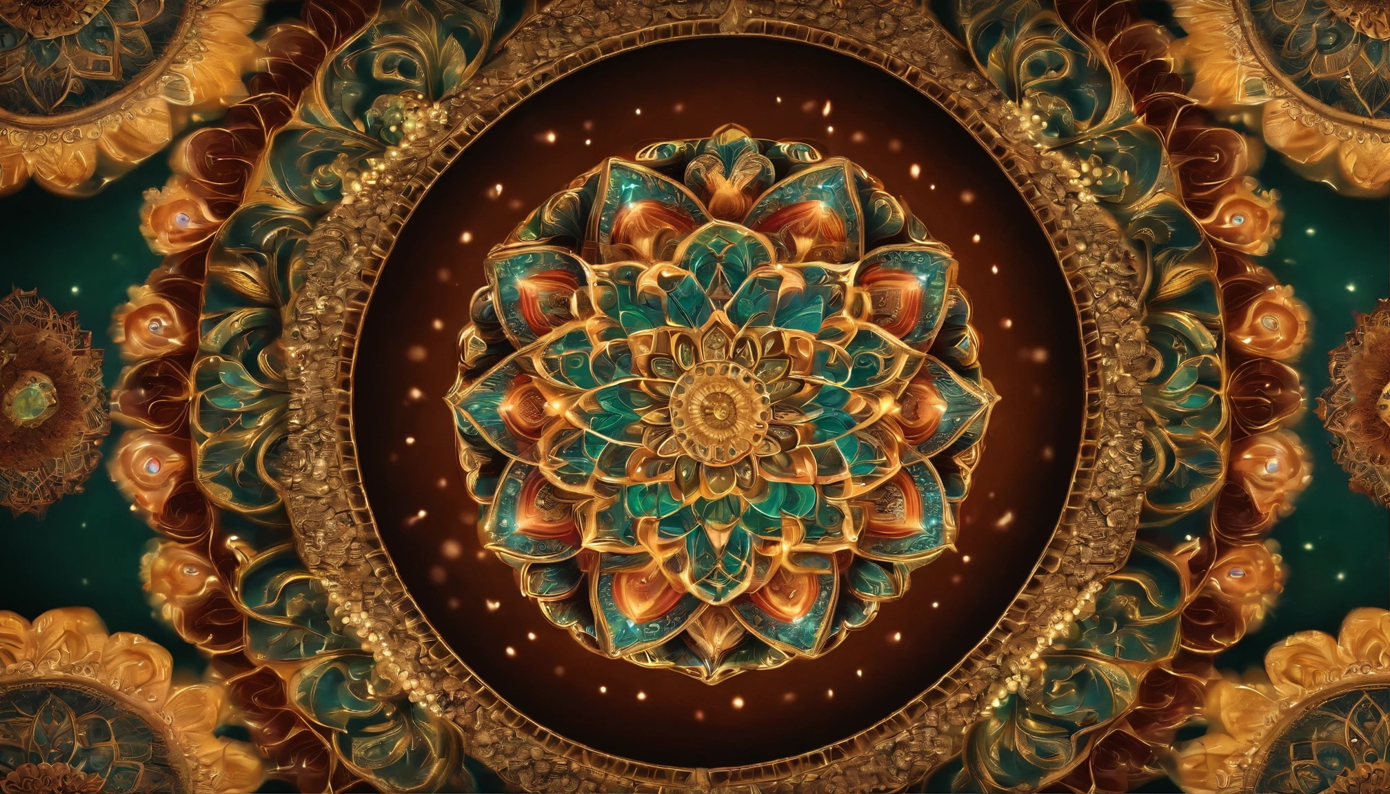 mandalas, Mulheres lindas, Meditation and the spiritual world, Divindades々Brilhar, Redes Neurais Espaciais,arte digital muito linda, Arte digital altamente detalhada em 4k, magical energy gently rotating,Magic Whirlpool,sonhe como, intrincado estilo cgi de anime ornamentado