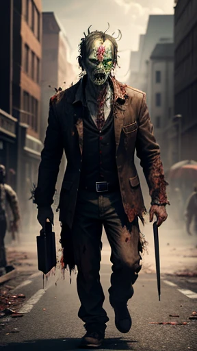 A zombie is walking