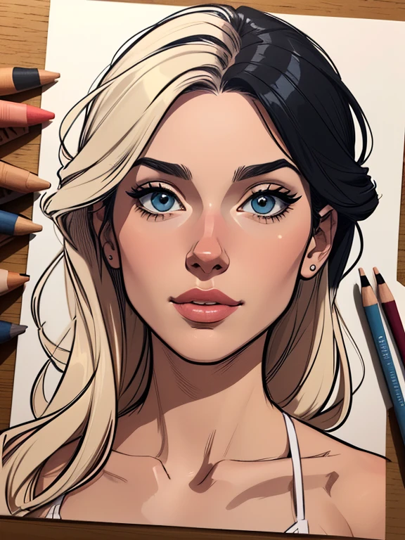 Personagem Fernanda Vasconcellos Imagem de desenho animado de uma mulher .cartoon style illustration, estilo de arte dos desenhos animados, estilo de arte dos desenhos animados, digital illustration style, design de personagens altamente detalhado, arte digital detalhada fofa, City fan art, Design de personagens de retrato, beautiful digital illustration, retrato de alta qualidade, Arte em quadrinhos, mulher jovem. fantasia espartilho sensual. expression of sexual desire