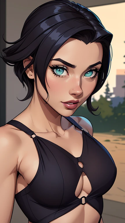 Personagem mulher ninja com marcas de guerras Imagem de desenho animado de uma mulher .cartoon style illustration, estilo de arte dos desenhos animados, estilo de arte dos desenhos animados, digital illustration style, design de personagens altamente detalhado, arte digital detalhada coragem, Forest fan art, Design de personagens de retrato, beautiful digital illustration, retrato de alta qualidade, Arte em quadrinhos, mulher jovem cabelo com transas lindas . Beautiful outlined eyes Medium large bust and wonderful sensual clothes. expression of sexual desire image from the waist to the head illustration
