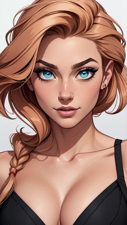 Personagem mulher ninja com marcas de guerras Imagem de desenho animado de uma mulher .cartoon style illustration, estilo de arte dos desenhos animados, estilo de arte dos desenhos animados, digital illustration style, design de personagens altamente detalhado, arte digital detalhada coragem, Forest fan art, Design de personagens de retrato, beautiful digital illustration, retrato de alta qualidade, Arte em quadrinhos, mulher jovem cabelo com transas lindas . Beautiful outlined eyes Medium large bust and wonderful sensual clothes. expression of sexual desire image from the waist to the head illustration