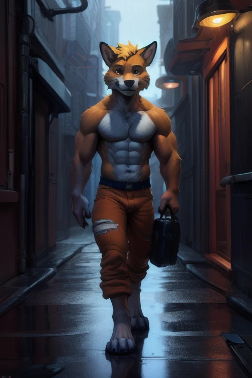 Human, No shirt, shirtless, Male big Uzumaki Naruto muscular ), Walking in a dimly lit NY alleyway in the rain at night , (by Homogenousrule, by Wildering, by Foxovh, by Catcouch), 4k,(by totesfleisch8 and,male, muscular male, muscle 
(( walking in a allyway )),Sharp gaze, hentai, shortstack, standing, looking  at viewer, background, extremely detailed, 3d render, high quality  digital art, huge thighs , detailed eyes,, good anatomy, good perspective , front towards viewer, by bebebebebe, by sicklyhypnos, by gerkk, by orf, (  by cutesexyrobutts, by darkgem, by zackary911,(  by singafurian, by daftpatriot,, cute, detailed face , face,  face, detailed mouth style, leo alvarez, bara, (soft shading), 4k, hi res, detailed hands, ((detailed face, (detailed eyes:1.0), detailed)), by zackarry911, by zaush, (by personalami:0.5), looking at viewer,  image, navel, full body, one person focus, thick thighs,  Hentai, day, sexy, sensual, detailed, beautiful and detailed  image of an   ,(highres,:1.2), Smiling happy extremely detailed, photorealistic, 3d render , high quality  digital art,Uzumaki Naruto , Walking in a dimly lit NY alleyway in the rain at night, muscular, muscle, muscles 