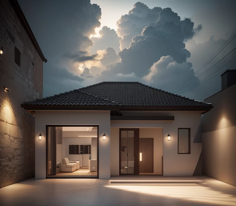best quality,3D rendering),detached house with 3 bedrooms,living room,kitchen and bathroom,bright and spacious interior,modern design,architectural masterpiece,two-story building with an "L" shaped lot,large front porch,beautifully landscaped garden,contemporary façade with floor-to-ceiling windows,open-concept layout,high ceilings throughout the house,elegant staircase,abundance of natural light,high-end finishes and fixtures,stylish furniture and decor,natural wood flooring,neutral color palette,comfortable and inviting atmosphere.
INFO