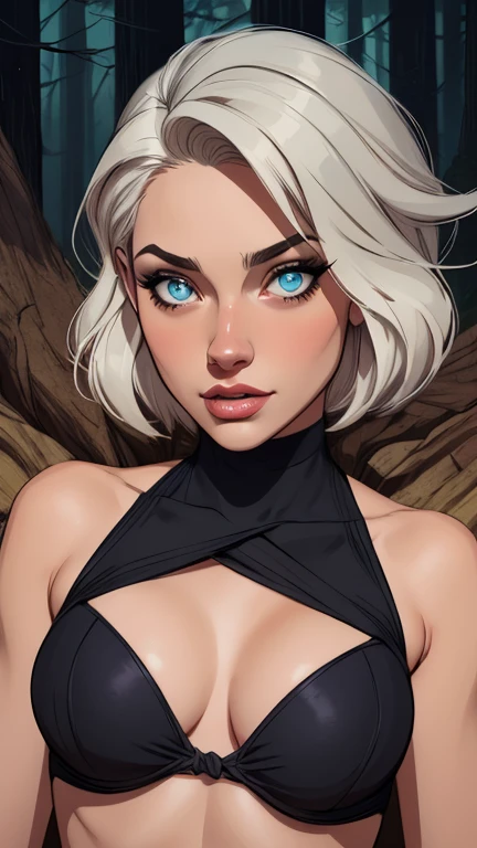 Personagem mulher ninja com marcas de guerras Imagem de desenho animado de uma mulher .cartoon style illustration, estilo de arte dos desenhos animados, estilo de arte dos desenhos animados, digital illustration style, design de personagens altamente detalhado, arte digital detalhada coragem, Forest fan art, Design de personagens de retrato, beautiful digital illustration, retrato de alta qualidade, Arte em quadrinhos, mulher jovem cabelo com transas lindas . Beautiful outlined eyes Medium large bust and wonderful sensual clothes. expression of sexual desire image from the waist to the head illustration