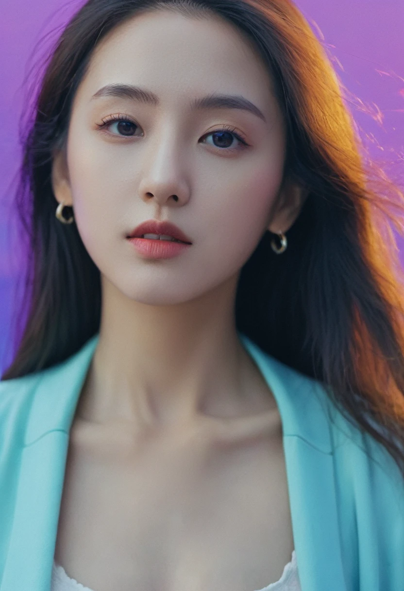 best quality, masterpiece, black hair, blue eyes, looking up, upper body