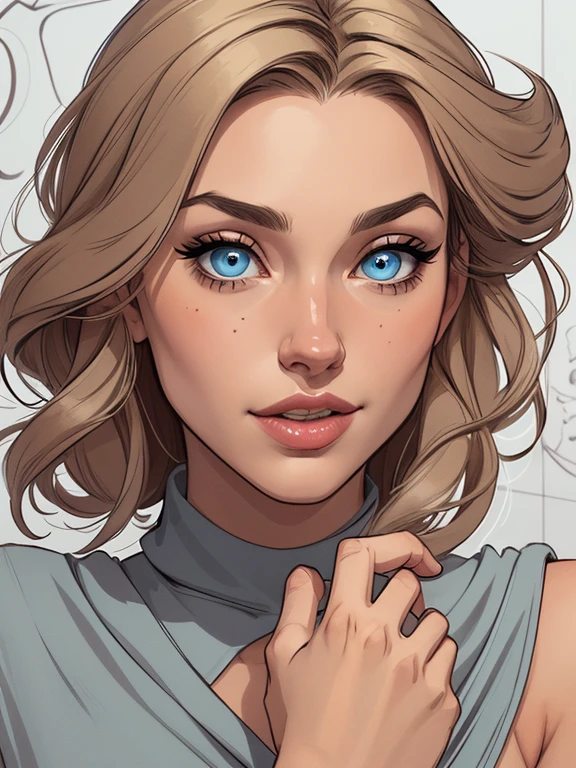 Personagem mulher ninja com marcas de guerras Imagem de desenho animado de uma mulher .cartoon style illustration, estilo de arte dos desenhos animados, estilo de arte dos desenhos animados, digital illustration style, design de personagens altamente detalhado, arte digital detalhada coragem, Forest fan art, Design de personagens de retrato, beautiful digital illustration, retrato de alta qualidade, Arte em quadrinhos, mulher jovem cabelo com transas lindas . Beautiful outlined eyes Medium large bust and wonderful sensual clothes. expression of sexual desire image from the waist to the head illustration