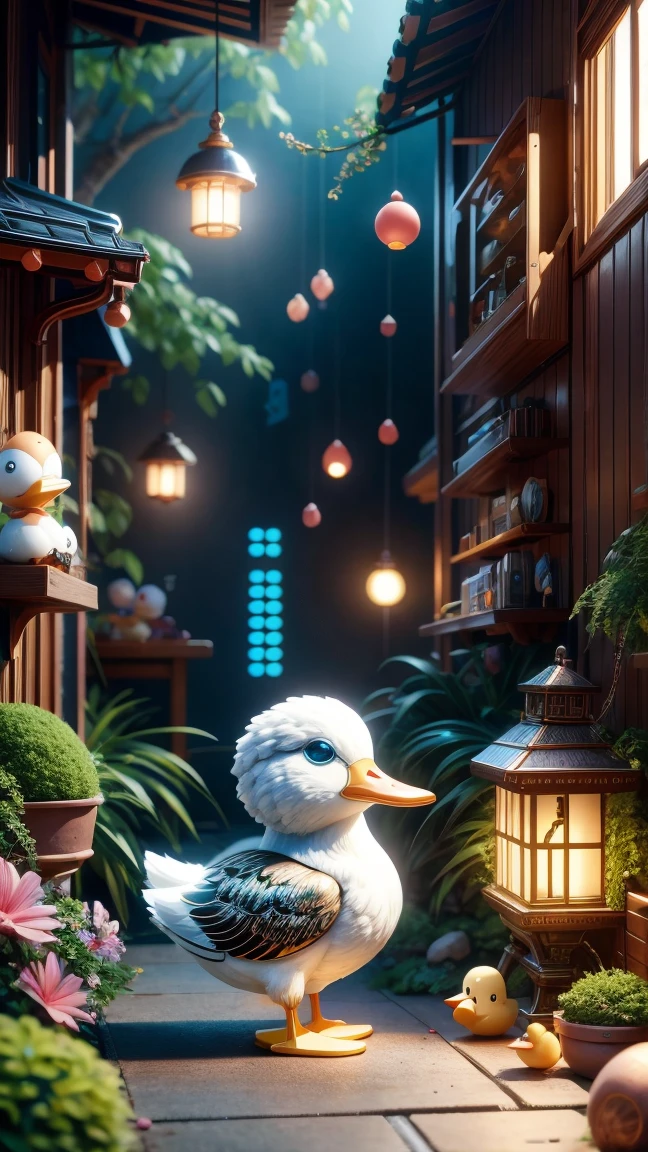 Pixar style, (Blind box toy style:1.2), Cute mechanical duck wearing clothes,透明发Light,霓虹灯Light,High precision mechanical parts,Its body is made of high-quality copper and silver.,眼睛像两颗发Light的宝石,Clean, White background, (global illumination, Light线追踪, high dynamic range, Unreal rendering, Reasonable design, high detail, masterpiece, best quality, ultra high definition, Light),chibi, 3d
