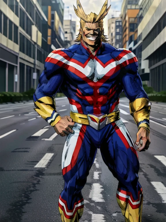 1boy, allmight, antenna hair, smile, day, streets, beautiful background, people in the streets, bokeh,
professional, sharp, natural lighting, (masterpiece:1.2), realistic, extremely detailed, intricate details, absurdres, 4k, 8k, hdr, highres, anime, manga, 