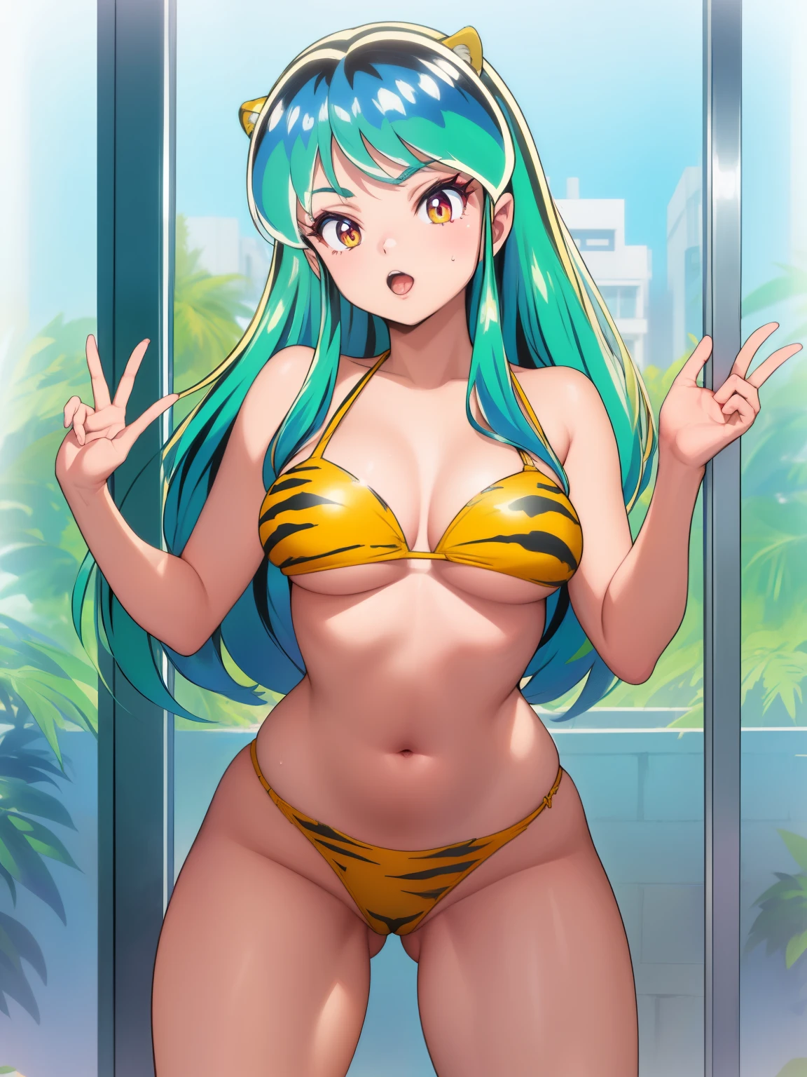 lum, bikini, Tigre, sensual, (estilo cachorrinho: 1.2), obra de arte, (penetration: 1.2),nsfw,HDR