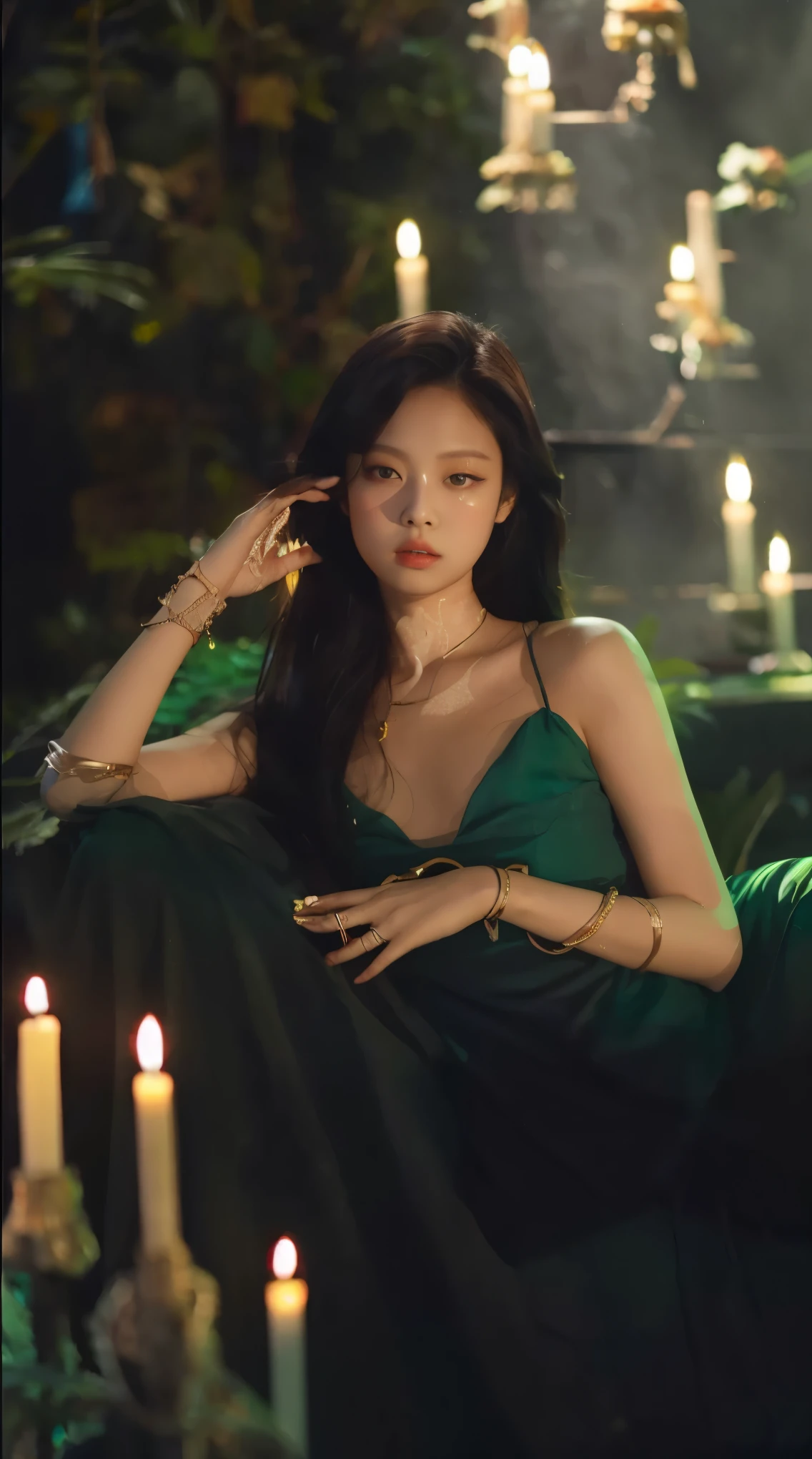 Masterpiece, superlative, realistic, Jennie wearing trendy football uniform, HD, photography and lighting, 16k