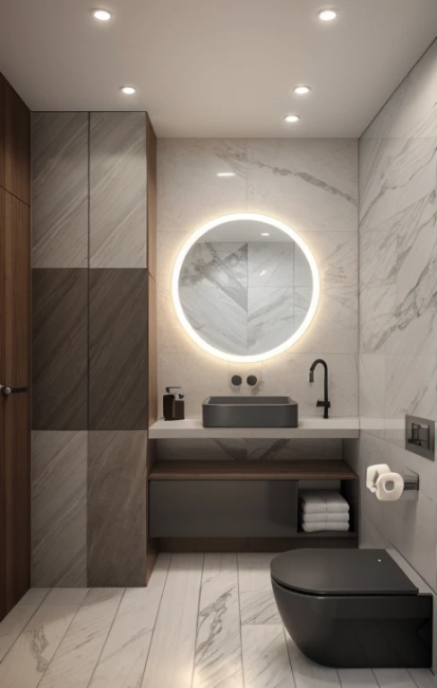 1bathroom, 8k render vray, morden, marble floor:1.3