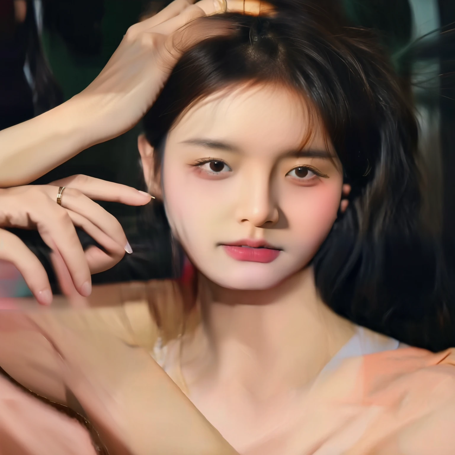 hay un hombre que tiene su cabello en sus manos, inspirado en Yanjun Cheng, [ arte digital 4k ]!!, # 1 pintura digital de todos los tiempos, #1 pintura digital de todos los tiempos, inspirado en Kim Deuk-sin, kpop idol portrait, dolor digital, inspirado en jeonseok lee, realism artistic style, Fotorrealista!!!!!!! Estilo de Arte