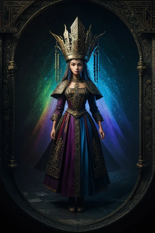 8K, ARTISTIC photogrAphy, best quAlity, mAsterpiece: 1.2), A (potrAit:1.2) Don Bluth Style doll, in a Dragon's Lair, full body RAW candid cinema, 16mm, color graded portra 400 film, remarkable color, ultra realistic, sad admosphere, dark lighting, oppressive atmosphere, depressive colors, kodak portra 400, photograph,r, Natural Light, Salvatrucha tatoos, Crown Metal, Pinhead lighgts, blur reflection, Brush Strokes, Smooth, abstract, Splatter, Oil On Canvas, rainbow colors, fractal isometrics details bioluminescens : a stunning realistic photograph of wet bone structure, 3d render, octane render, intricately detailed, titanium decorative headdress, cinematic, trending on artstation | Isometric | Centered