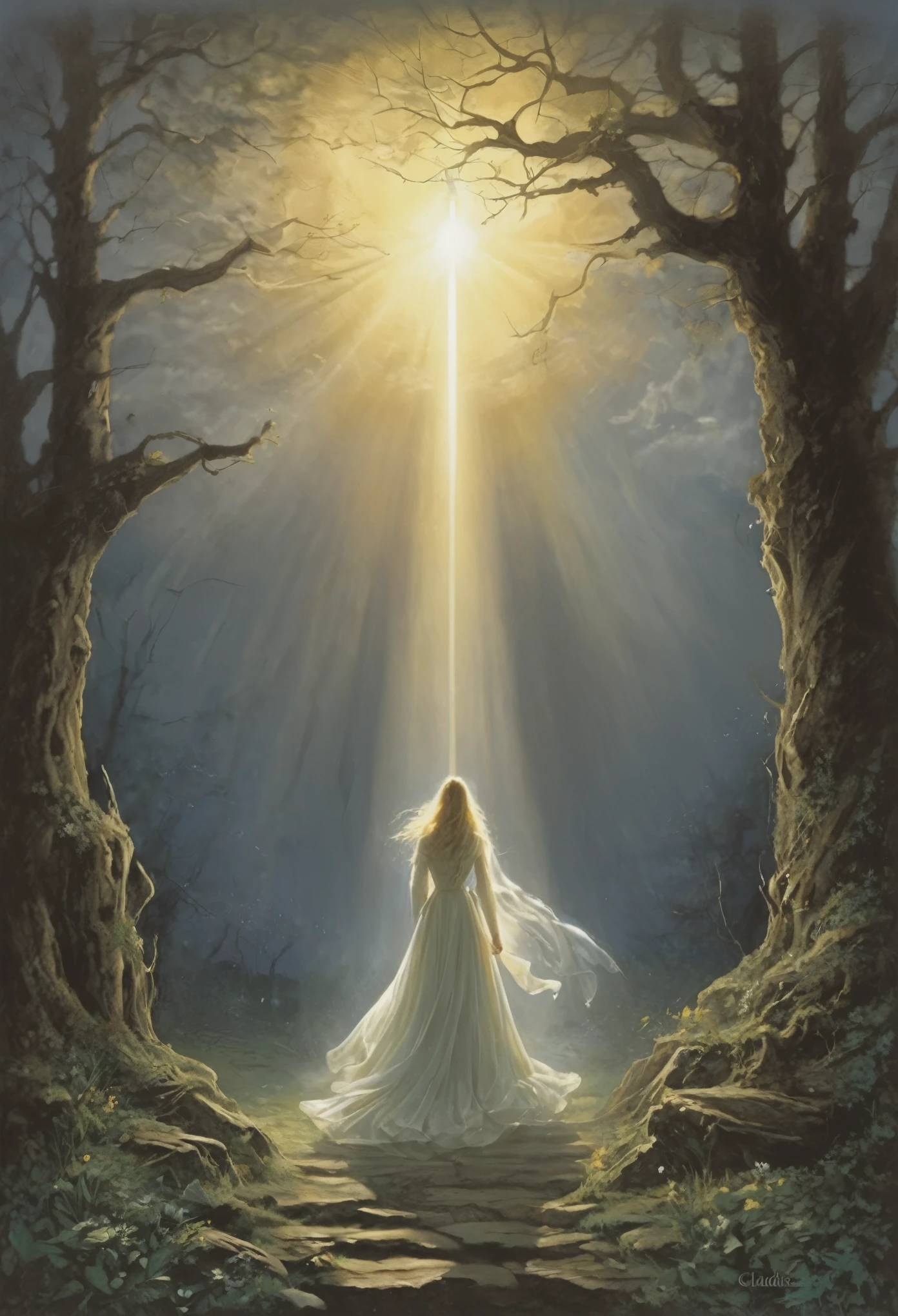 Claudia's song rings loud and true,Breaking the silence of destruction's shroud.The light of hope pierces through the night,Heralding the dawn's new light.