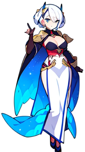 Anime lady , white background, fantasy,