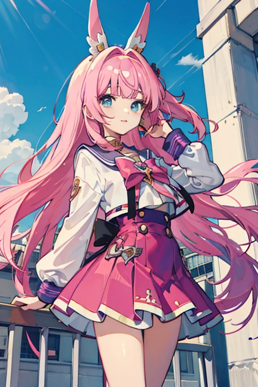 Magical girl,pink hair,junior high school students