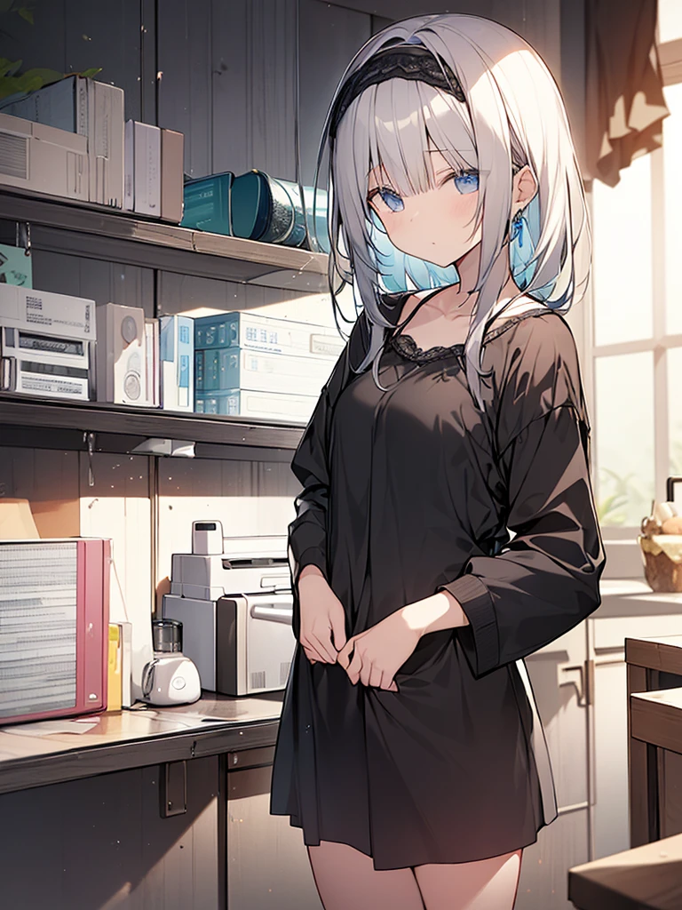 kawaii shota wearing light blue witch's clothes and hat,silver hair,long loose hair,
seeing a doctor,Pregnancy test,