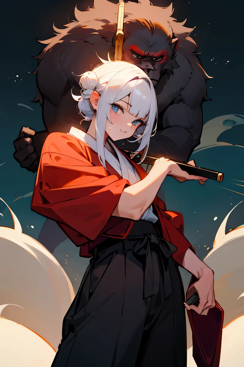 a monkey yakuza using haori