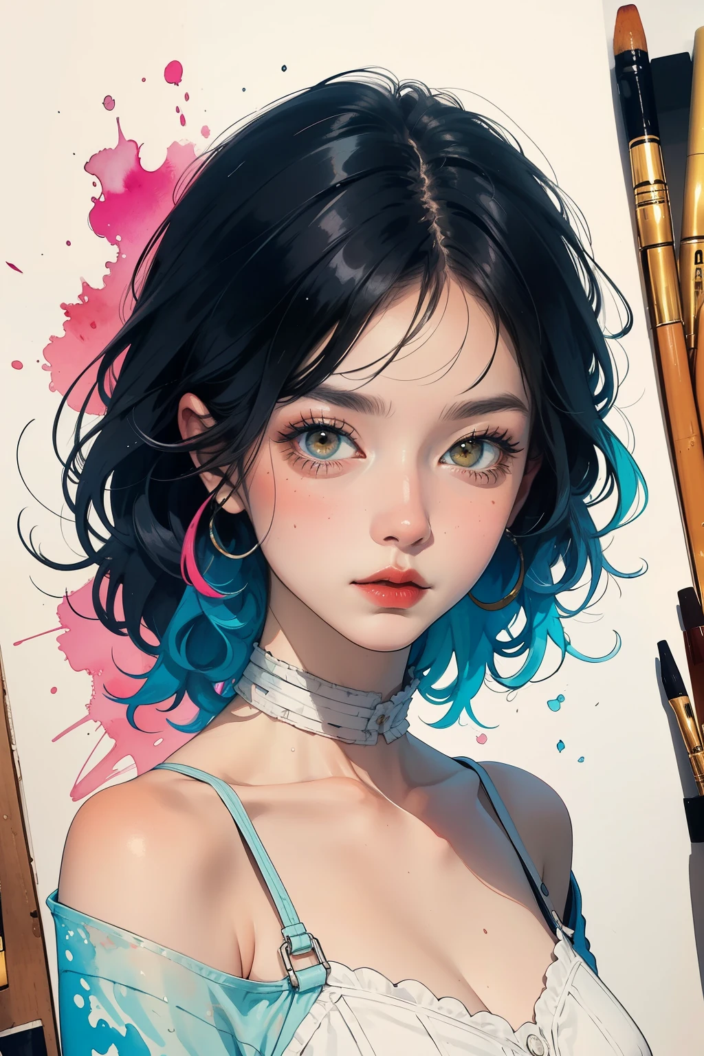 Art by Ralph Horsley, art style that combines the elegance of line art with the vibrancy of watercolor wash. The elegance of line art with the vibrancy of watercolor wash. The artwork is highly detailed, with sharp focus and smooth transitions. The overall feeling is dynamic and highly polished, influenced by the works of Carne Griffiths,