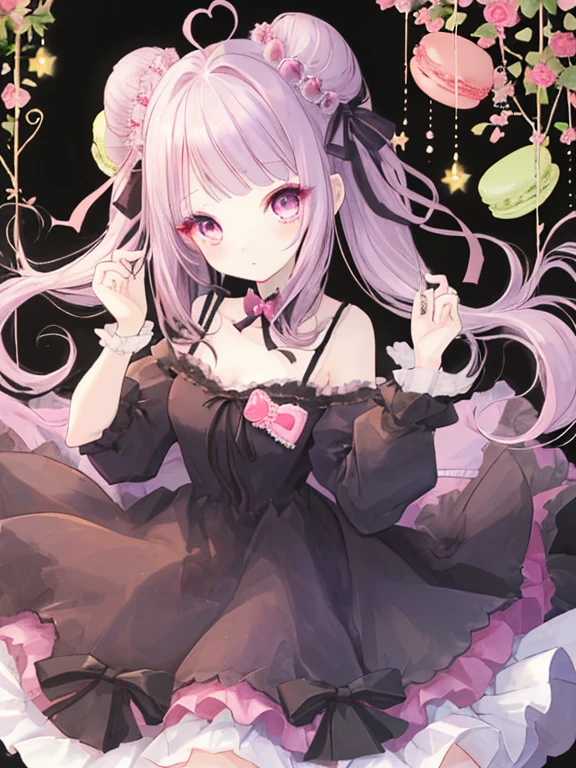 Inner Hair、cute、beautiful girl、girl、Macaron、Furifuri、dress