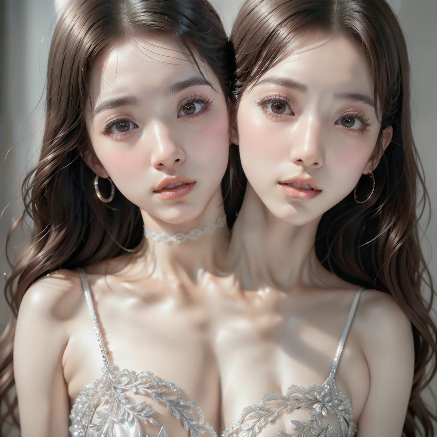 besresolution, (2heads:1.2), femele、metals、Silver、