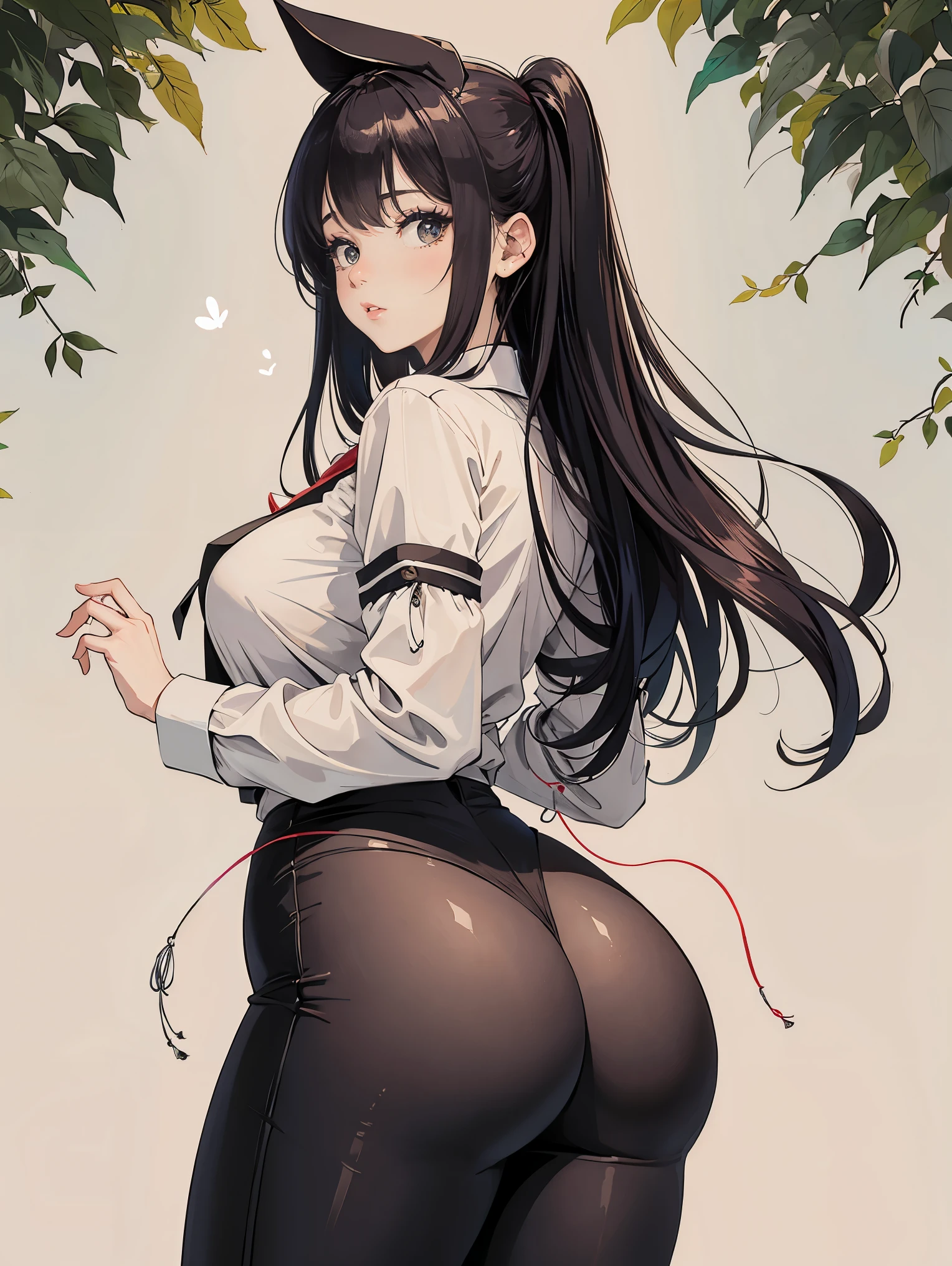 Large form, stocking and string pants ass outfit
