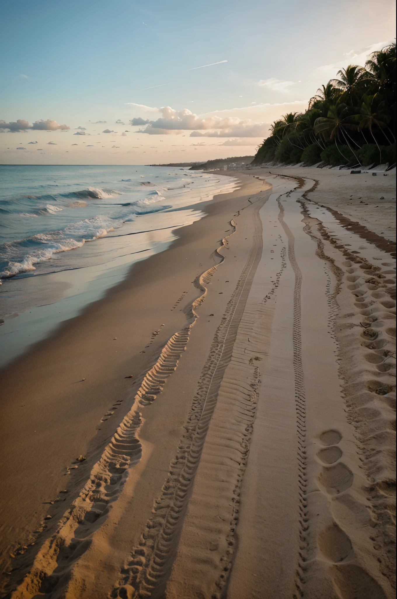 walking along the beach