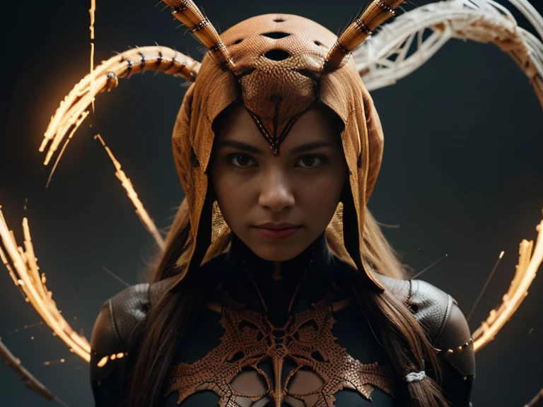 Explore the possibilities of a human-arachnid hybrid, where technology and biology merge to create a new form of life. Will it be accepted or feared by society , Witness the fusion of human and robotic spider, as metal and flesh intertwine to create a new being. Will it be a savior or a destroyer?