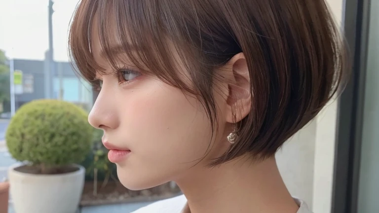 (bob cut hair, profile:1.2),(wearing a blouse:1.2),1 girl,Japanese,21 years old,(small breasts:1.3),(highest quality,masterpiece:1.3,超A high resolution,),(Super detailed,caustics),(Photoreal:1.4,RAW shooting,)ultra-realistic capture,very detailed,High resolution 16K human skin close-up。 natural skin texture、,The pores are、、、、、、、Must be detailed enough to be easily identified。 Skin should look even-toned and healthy。 Use natural light and color, sad expression, look at the camera, perfect dynamic composition, outdoor