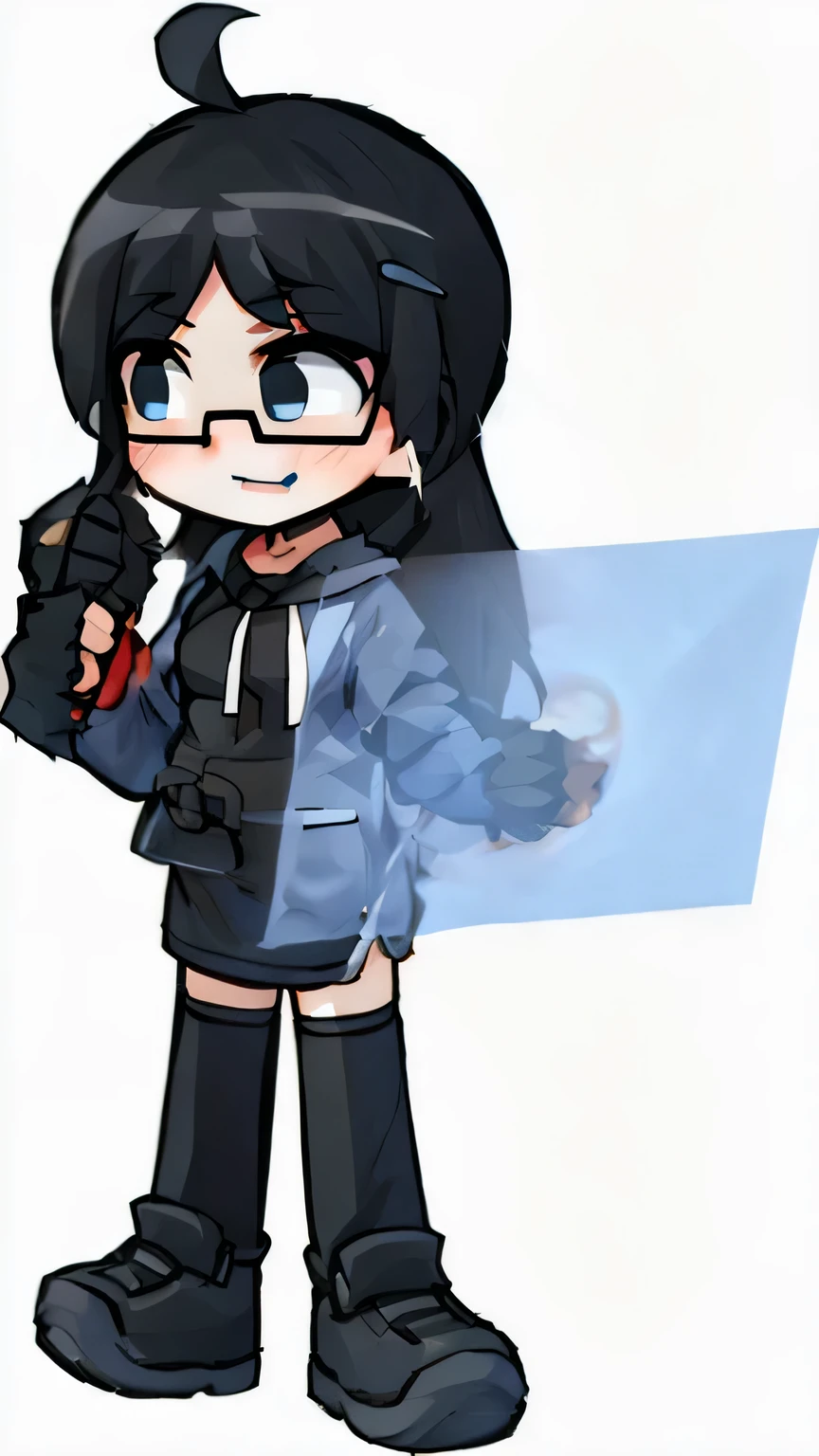 cartoon girl with a laptop and a glove, cel - shaded art style, cel shaded!!!, visual novel sprite, unknown artstyle, live2d virtual youtuber model, advanced digital mother art, anime moe artstyle, 2 d sprite, full body!, mother style, [ digital art ]!!, inspired by Leng Mei, clean artstyle, female protagonist 👀 :8, pregnant belly, pregnant womb, baby kick, big breasts