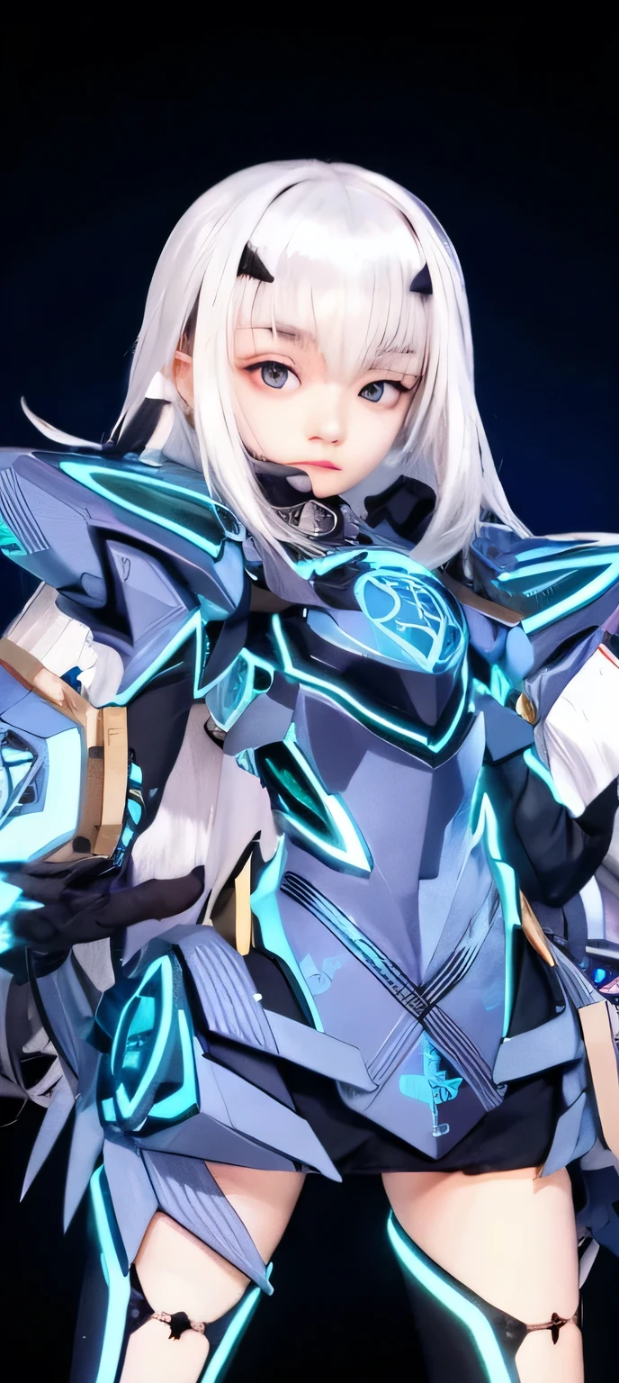 White hair, golden eyes, long hair, hair pins