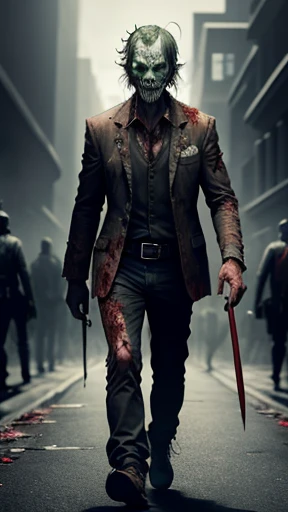 A zombie is walking