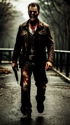 A zombie is walking
