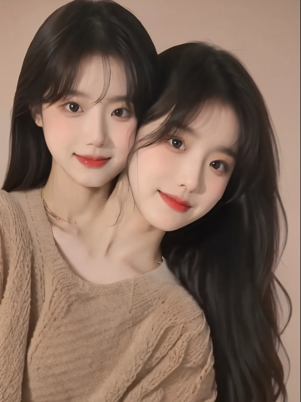 necks are fused, necks are positioned next to each other, no overlap