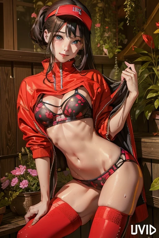 girl, Sweat, vapor, Medium chest, shy, detailed hands, looking at the viewer, light smile,
